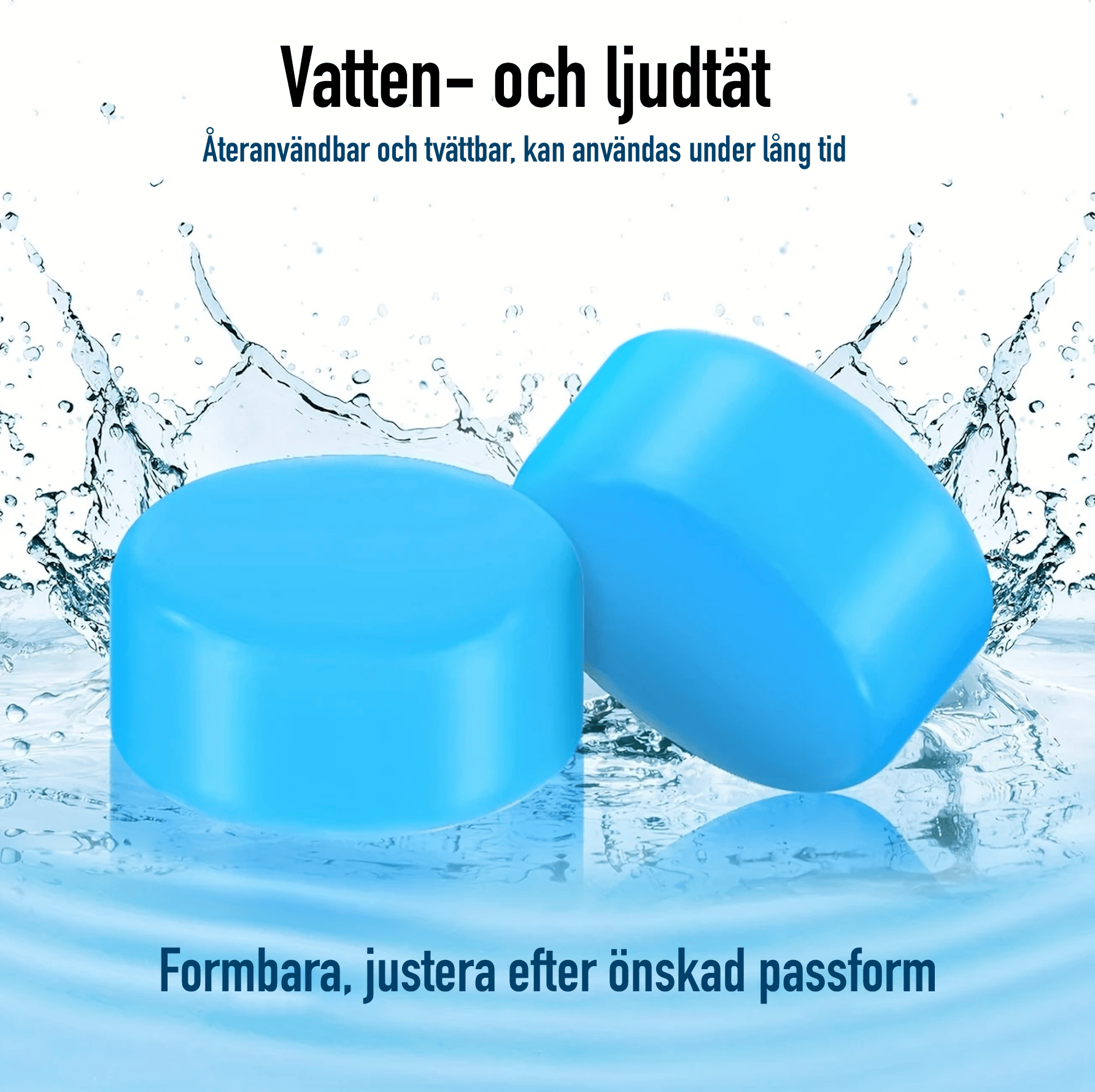 Formbara silikonöronproppar (12-pack)