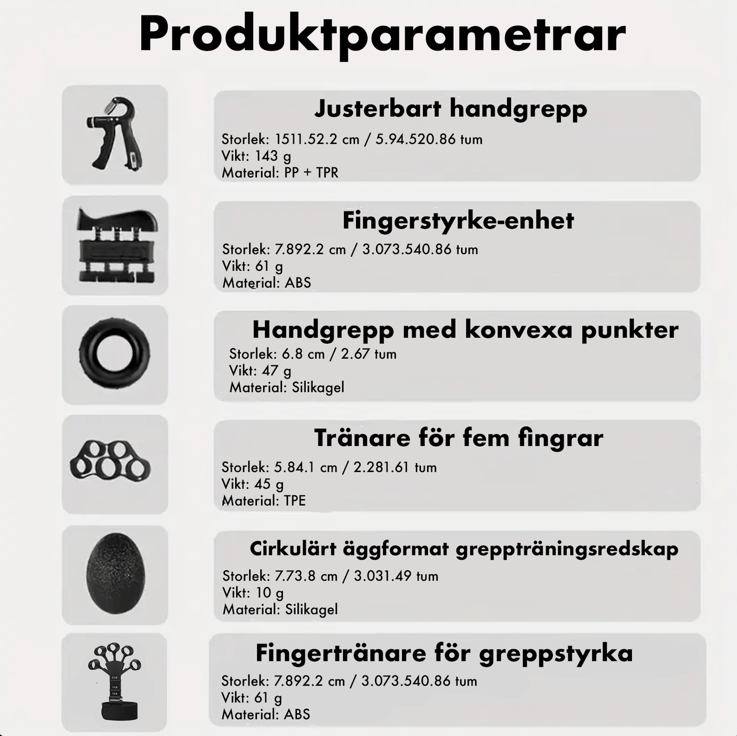 Greppstyrkeset – komplett träning för händer (6 delar)