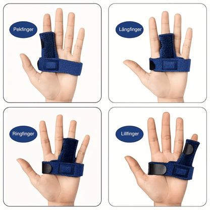 Justerbar fingerskena med aluminiumstöd