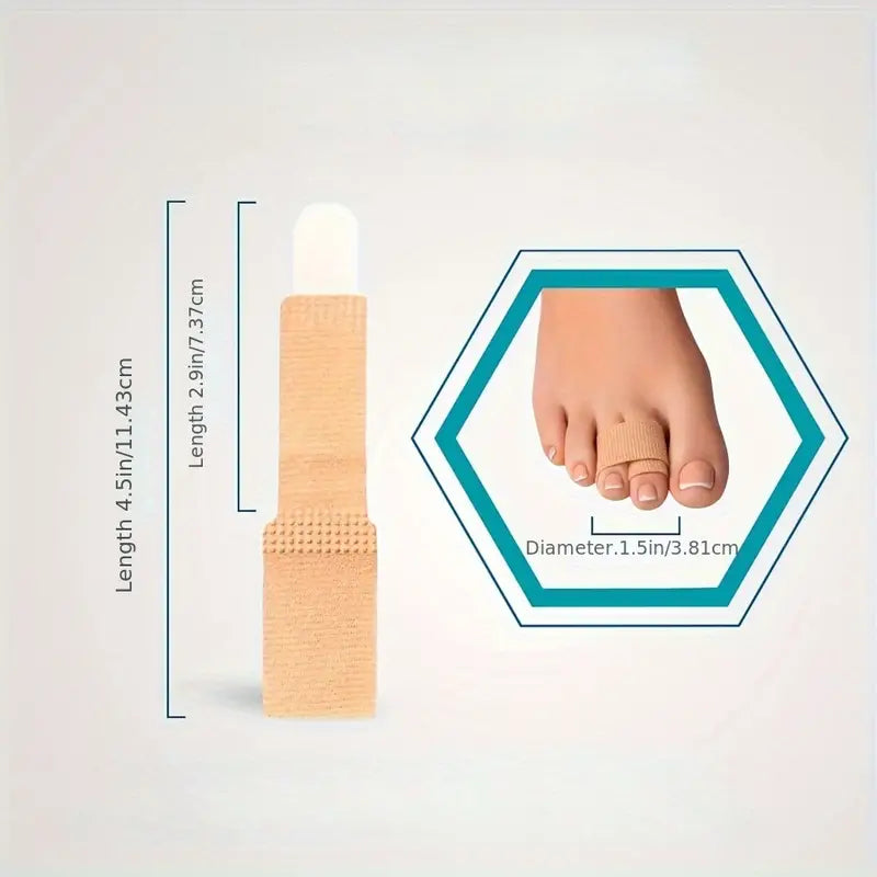 Illustration som visar hur tåstöd och fingerband används