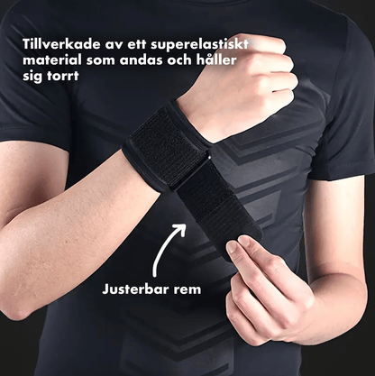 Handledsstöd som justeras för stabil passform