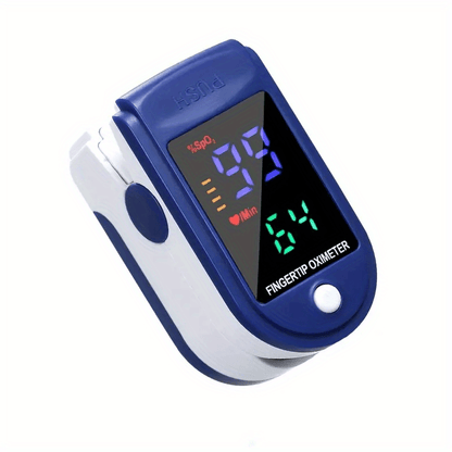 Fingertoppspulsoximeter med digital display för syresättning och puls