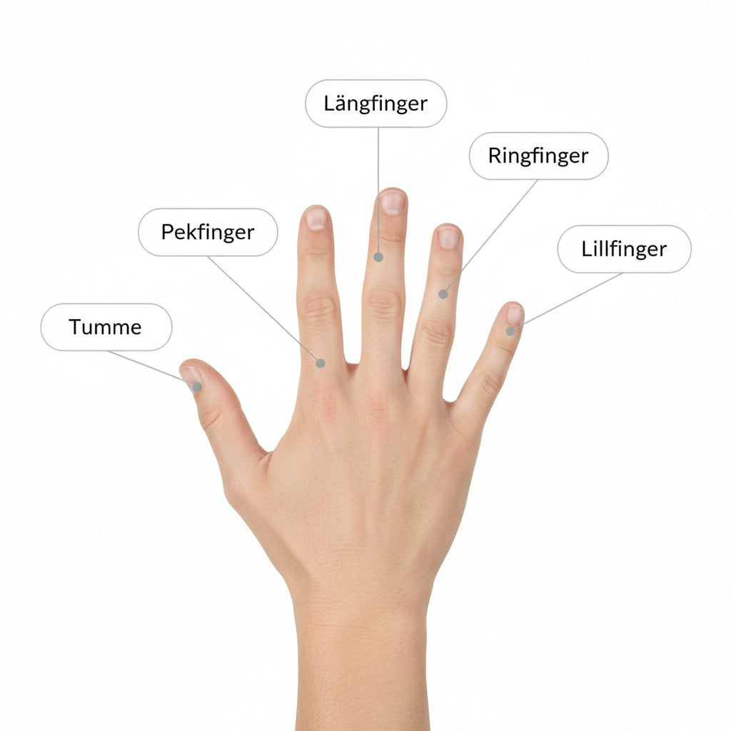 Fingerskenor för stabilisering och skydd av fingrar