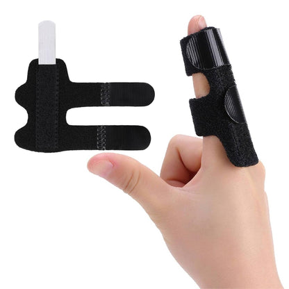 Fingerstöd med justerbar fingerskena som stabiliserar fingret