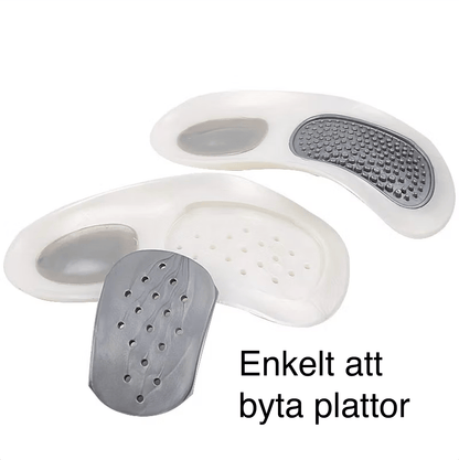 Hålfotsstöd där stöddel enkelt kan bytas ut