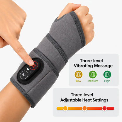 Handledsband med rödljusterapi, vibrationsmassage och tre justerbara värmenivåer.