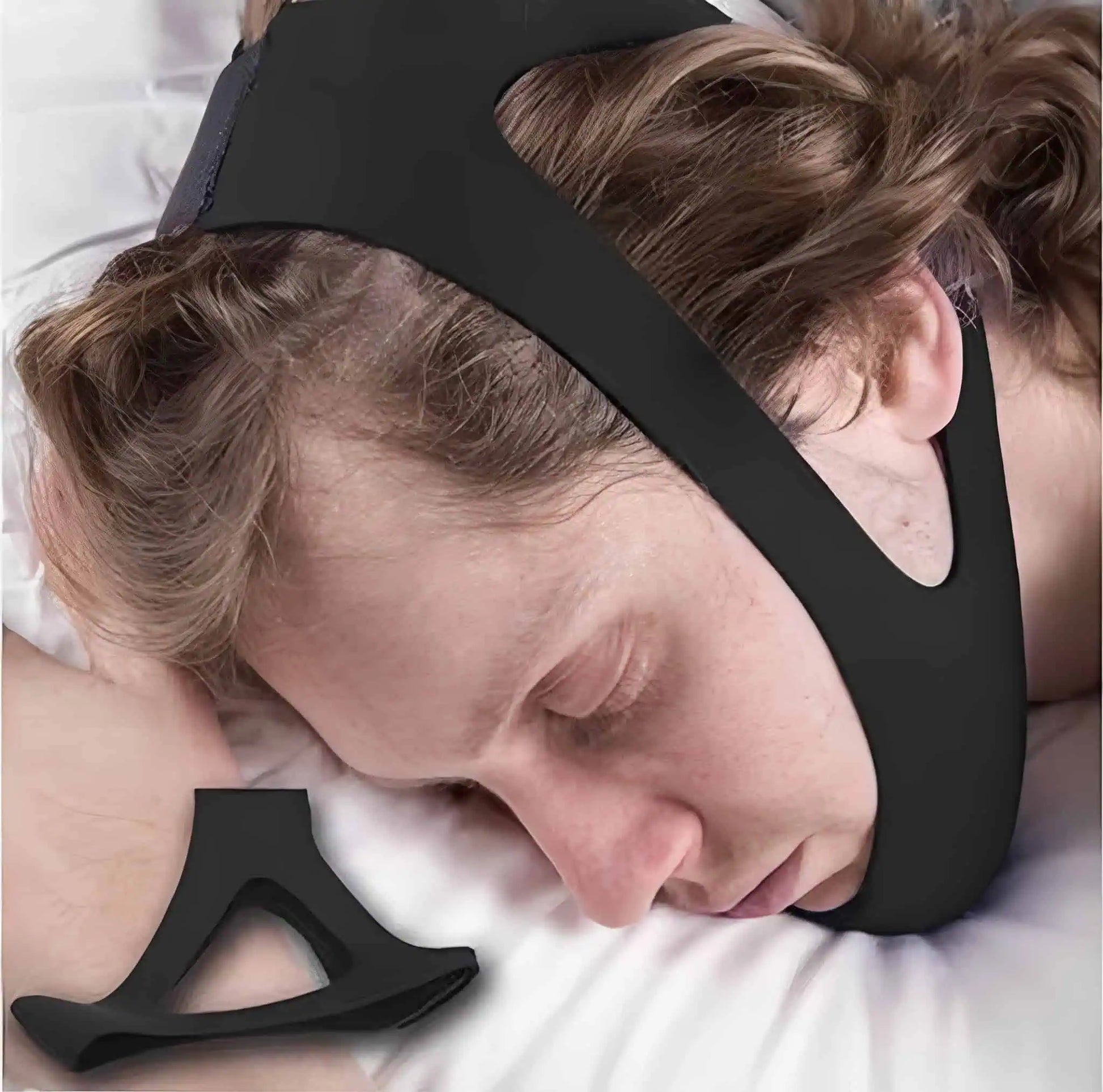 Hakband i användning under sömn på kudde