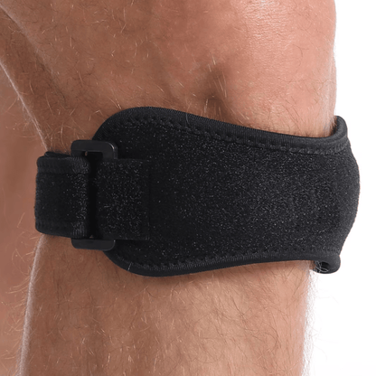 Knäskydd för hopparknä med justerbart patellaband