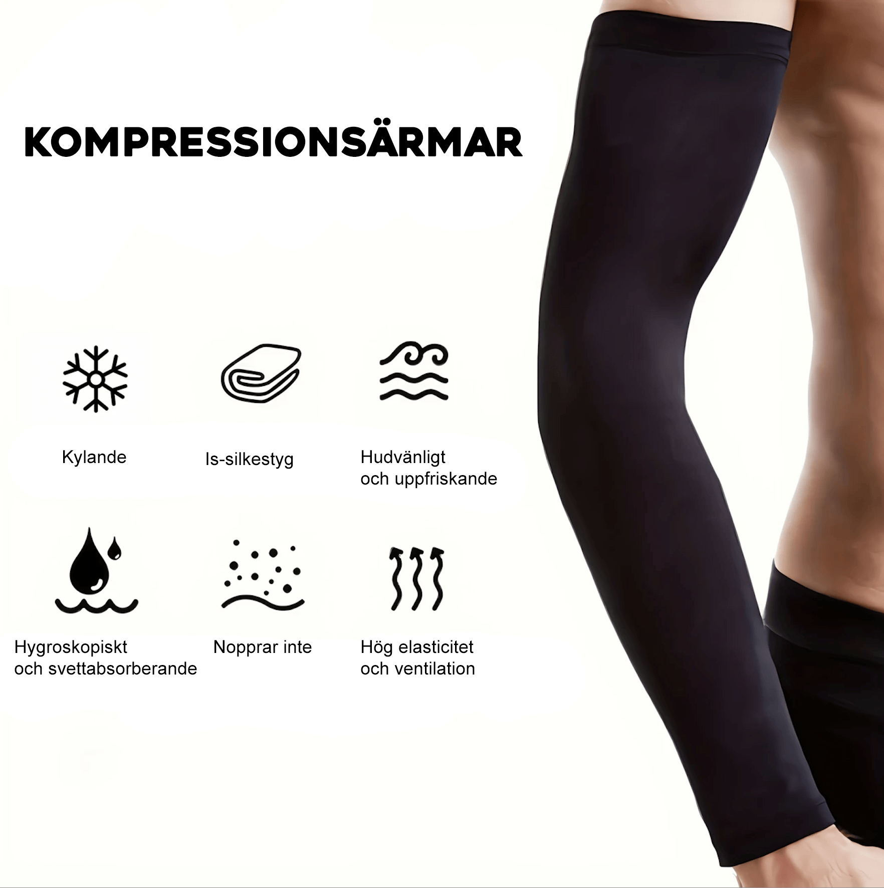 Kompressionsärmar (2-pack)