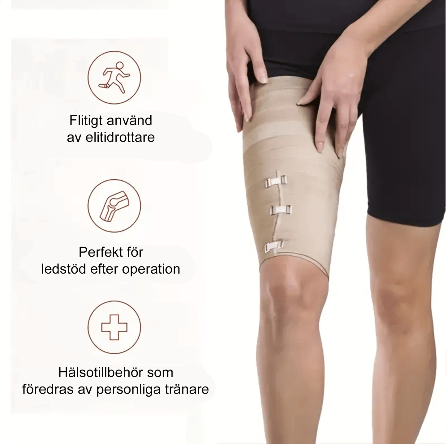 Kompressionsbandage med spännen (3x)