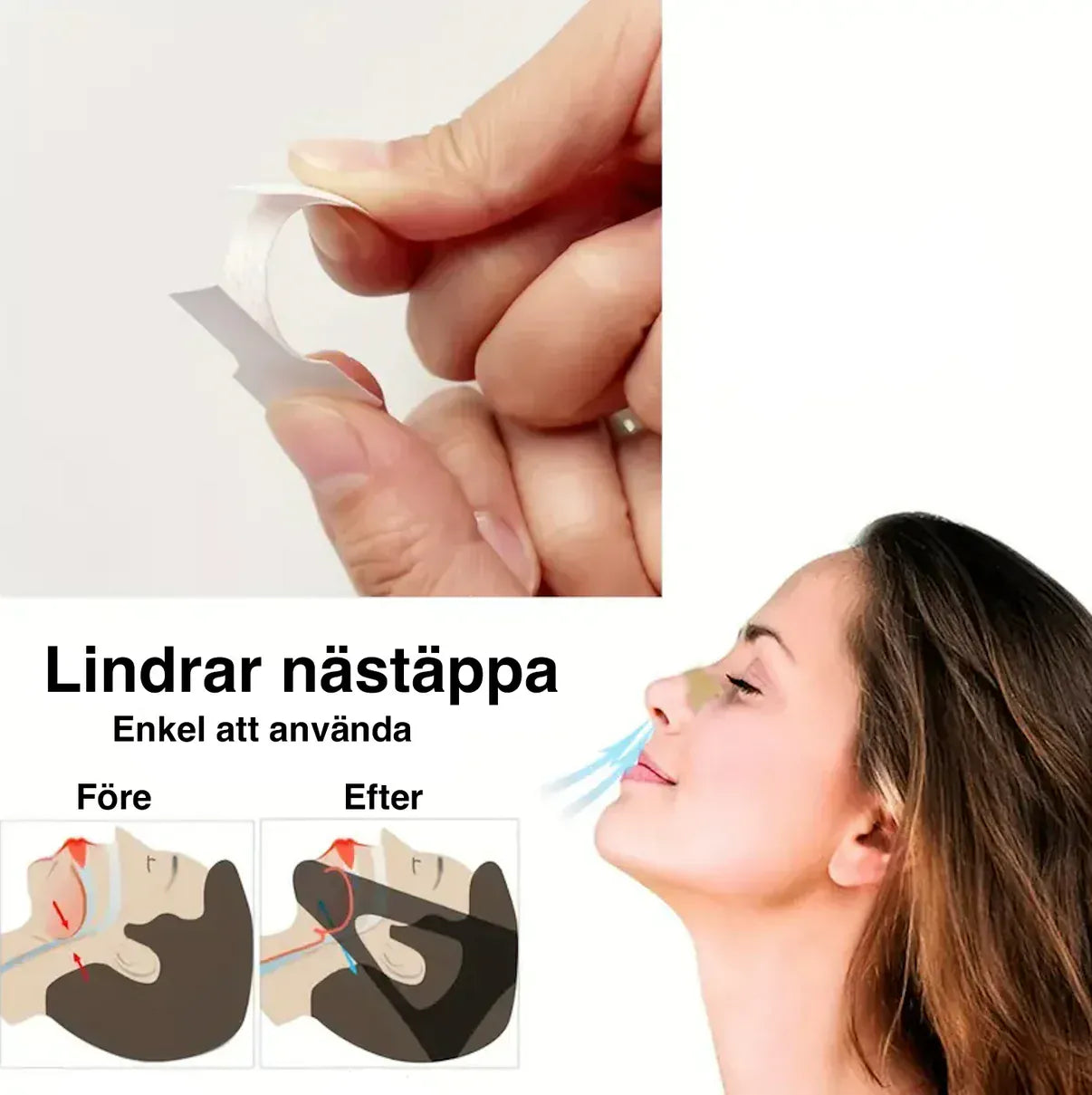 Näsremsor mot snarkning (50 st)