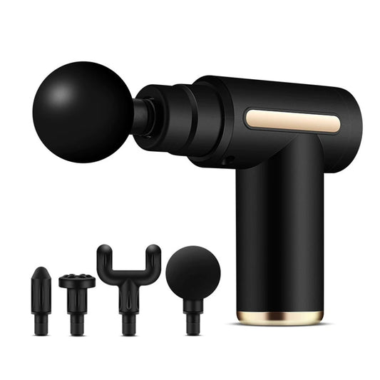 Mini massagepistol med utbytbara massagehuvuden