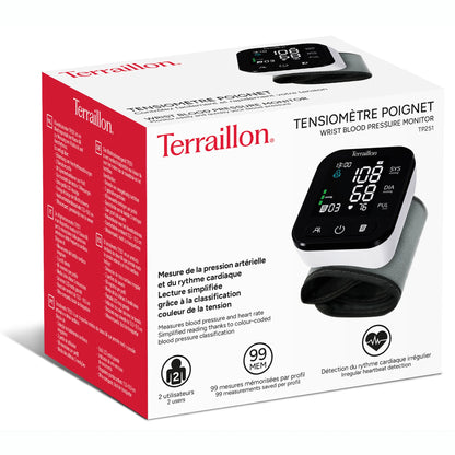Förpackning Terraillon TP251 blodtrycksmätare för handled