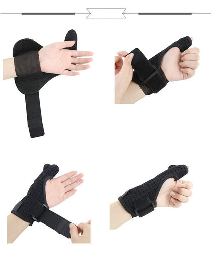 Handleds- och tumskena som ger riktat stöd vid smärta