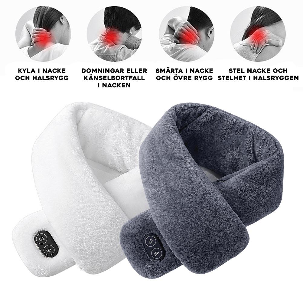 Uppvärmd halsduk med tre värmelägen