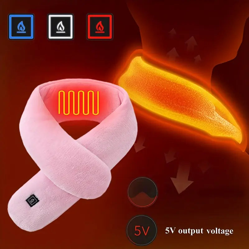 Uppvärmd halsduk med tre värmelägen